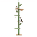 255cm Maine Coon Cactus Floor-to-Ceiling Cat Tree with Basket