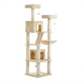 180cm-maine-coon-designer-cat-tree-duo-refuge-double-hideaway-beige