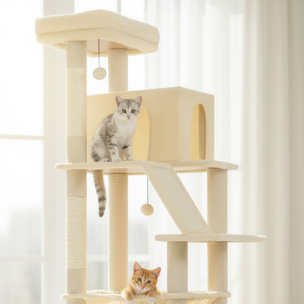 180cm Maine Coon XXL Royal Cat Tower with 2 Hideaway Dens
