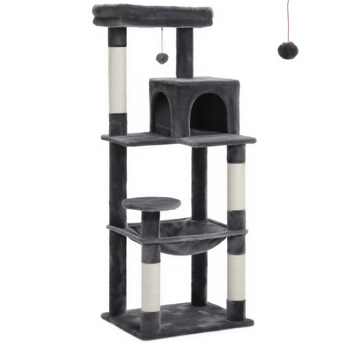 143cm Maine Coon Cat Tree with Sisal Scratching Posts & Hideaway