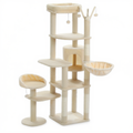 150cm Multi-Level Maine Coon Cat Tree with Hammock & Hideaway