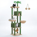 190cm Giant Maine Coon Cat Tree with 2 Hideaways & 2 Hammocks