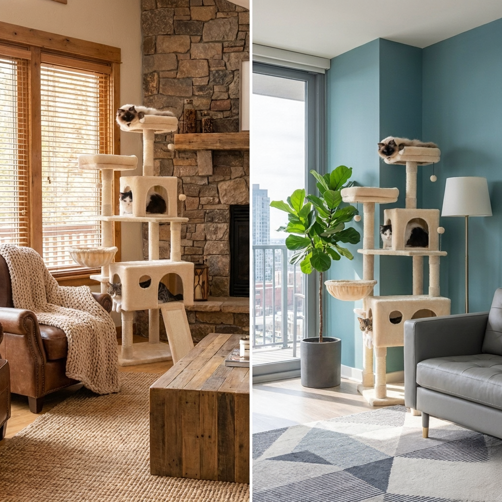 162cm Maine Coon Multi-Level Cat Tree with Hideaway & Sisal