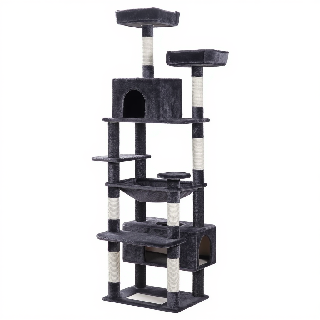 184cm Maine Coon XXL Cat Tree with Hammock & Scratching Post